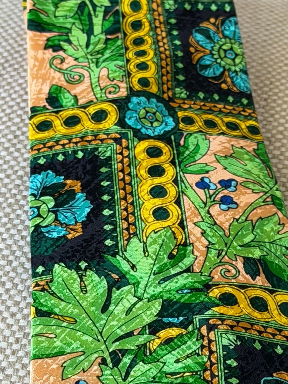 Rush Limbaugh Patchwork Melon Silk Tie